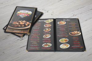 diseño de menu para restaurante