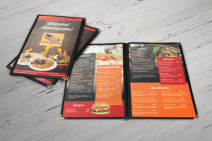 diseño de menu para restaurante