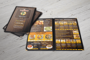 diseño de menu para restaurante
