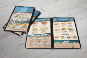 diseño de menu para restaurante