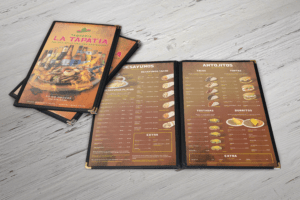 diseño de menu para restaurante