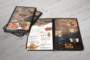 diseño de menu para restaurante