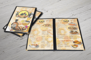 diseño de menu para restaurante